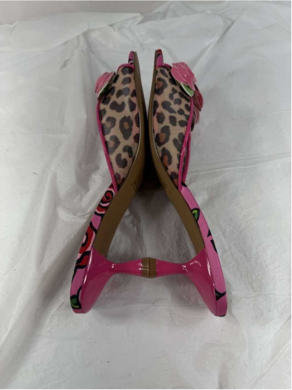 Betsey Johnson Lambert Rose Embellished Kitten Heel Dress Sandals 9.5 M - Picture 7 of 16